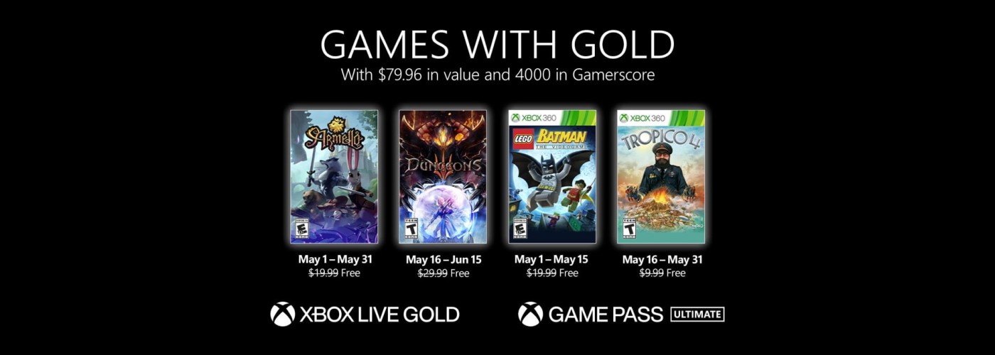 Xbox Live Games with Gold in May 2021.