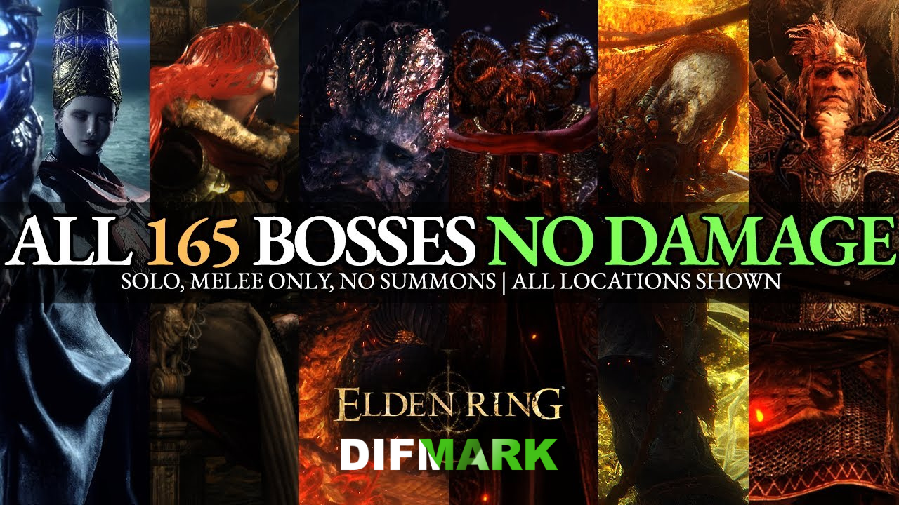 Elden Ring player masterfully defeated 165 bosses without taking any damage 