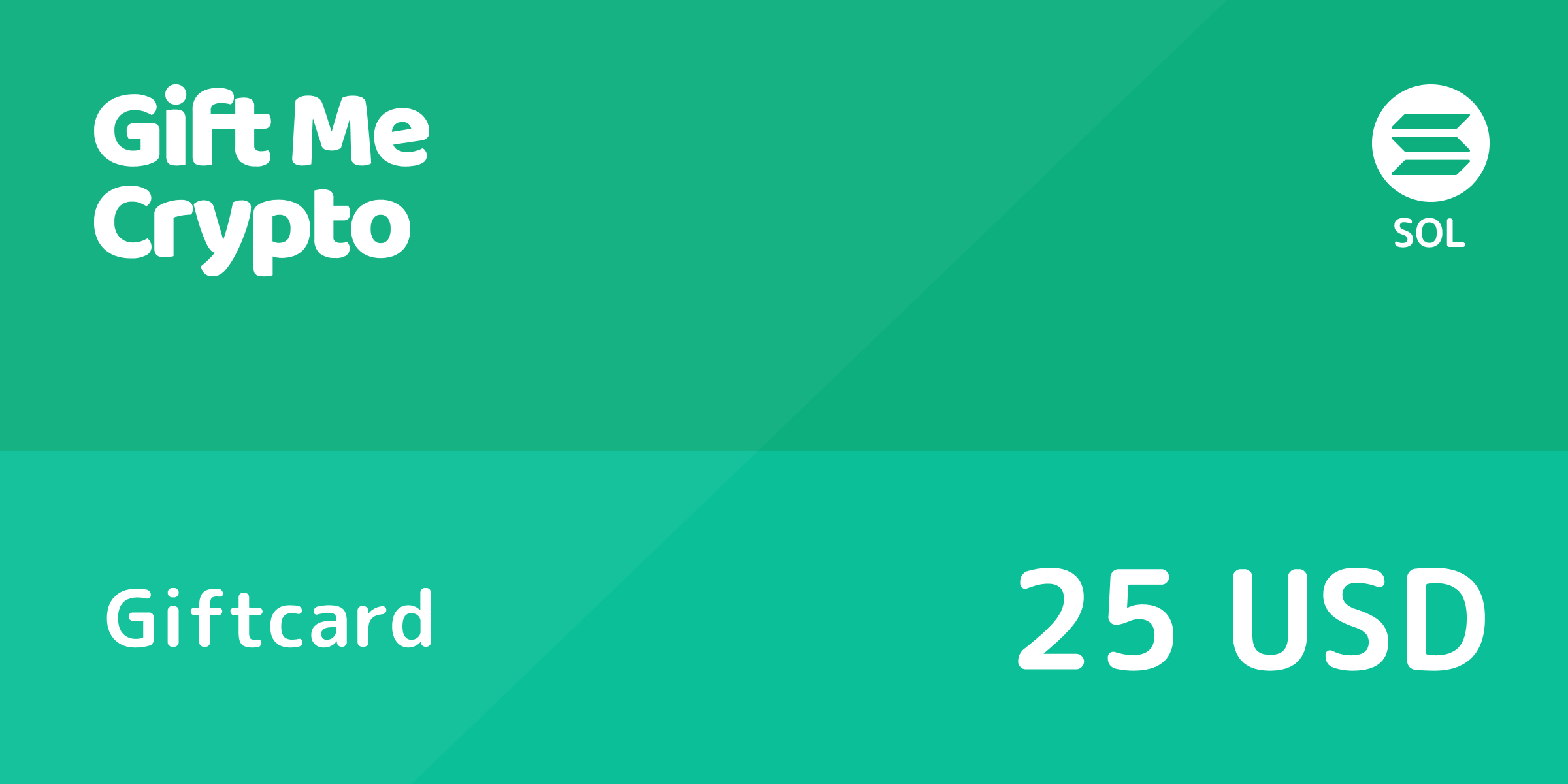Gift Me Crypto Gift Card SOLANA 25 USD