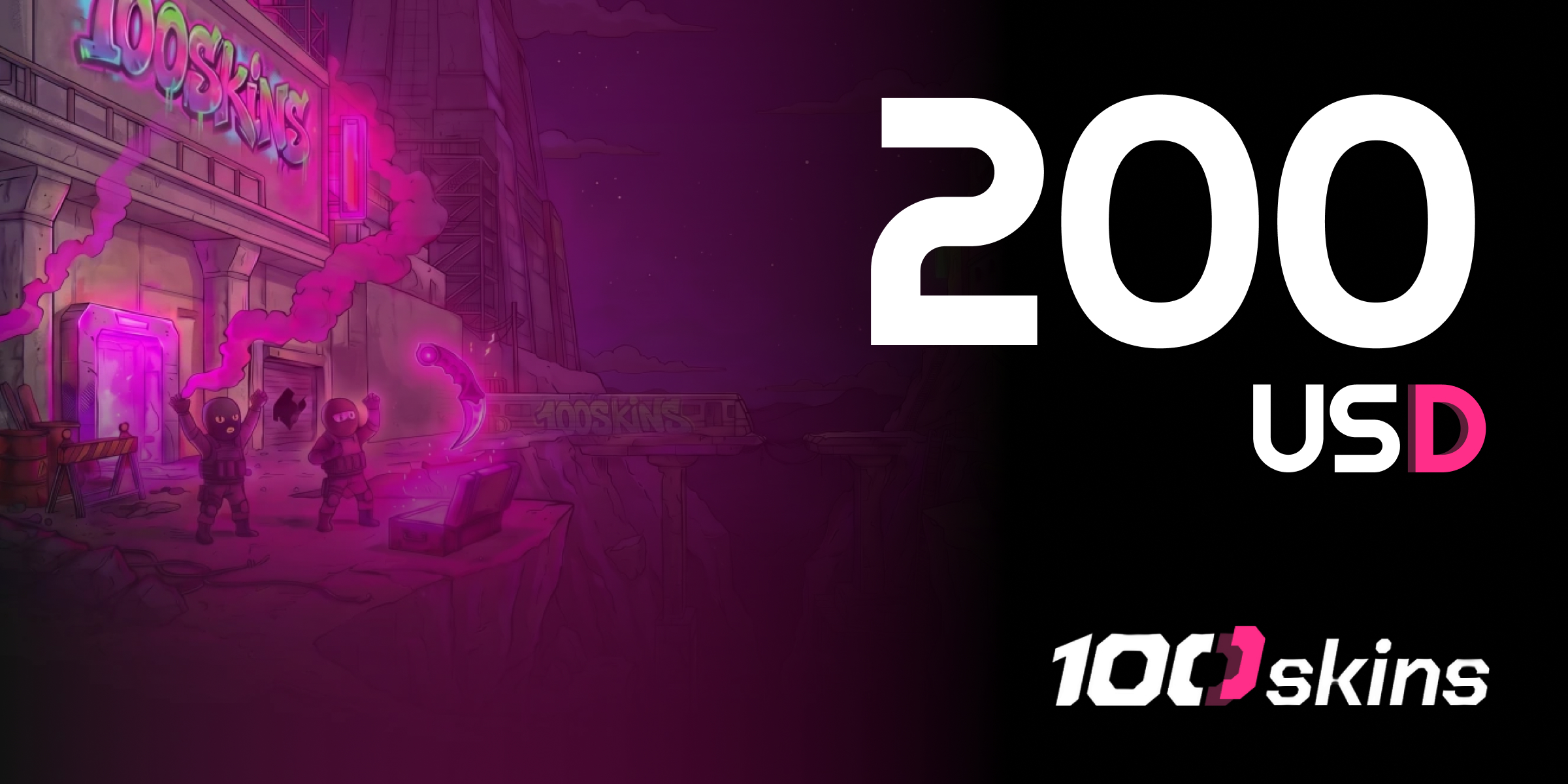 100SKINS Gift Card 200 USD