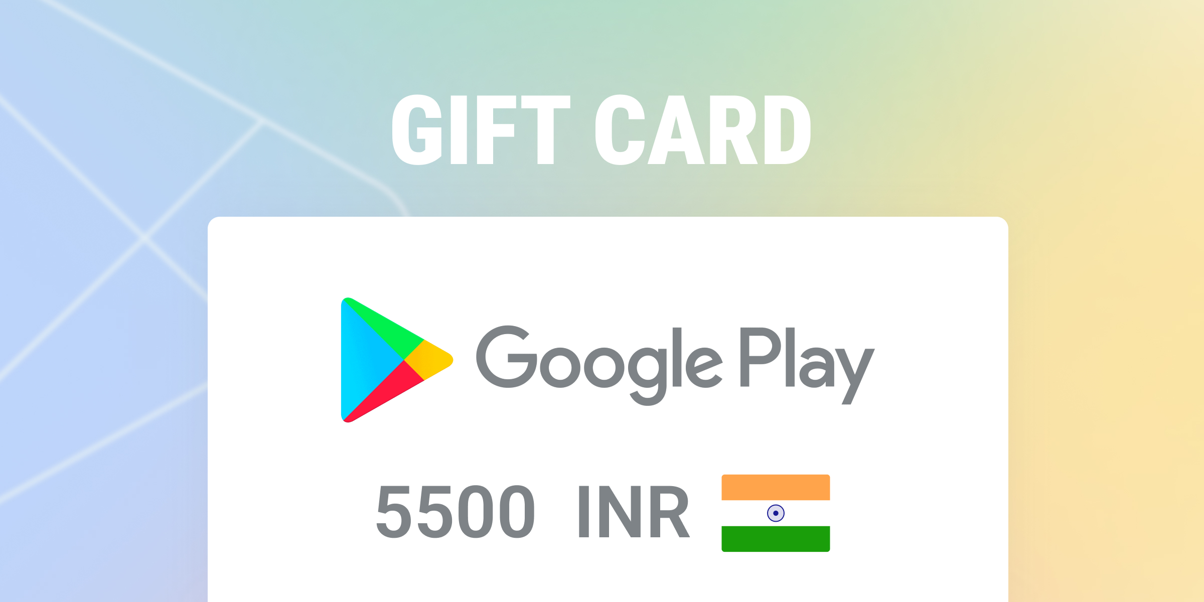 Google Play Gift Card 5500 INR