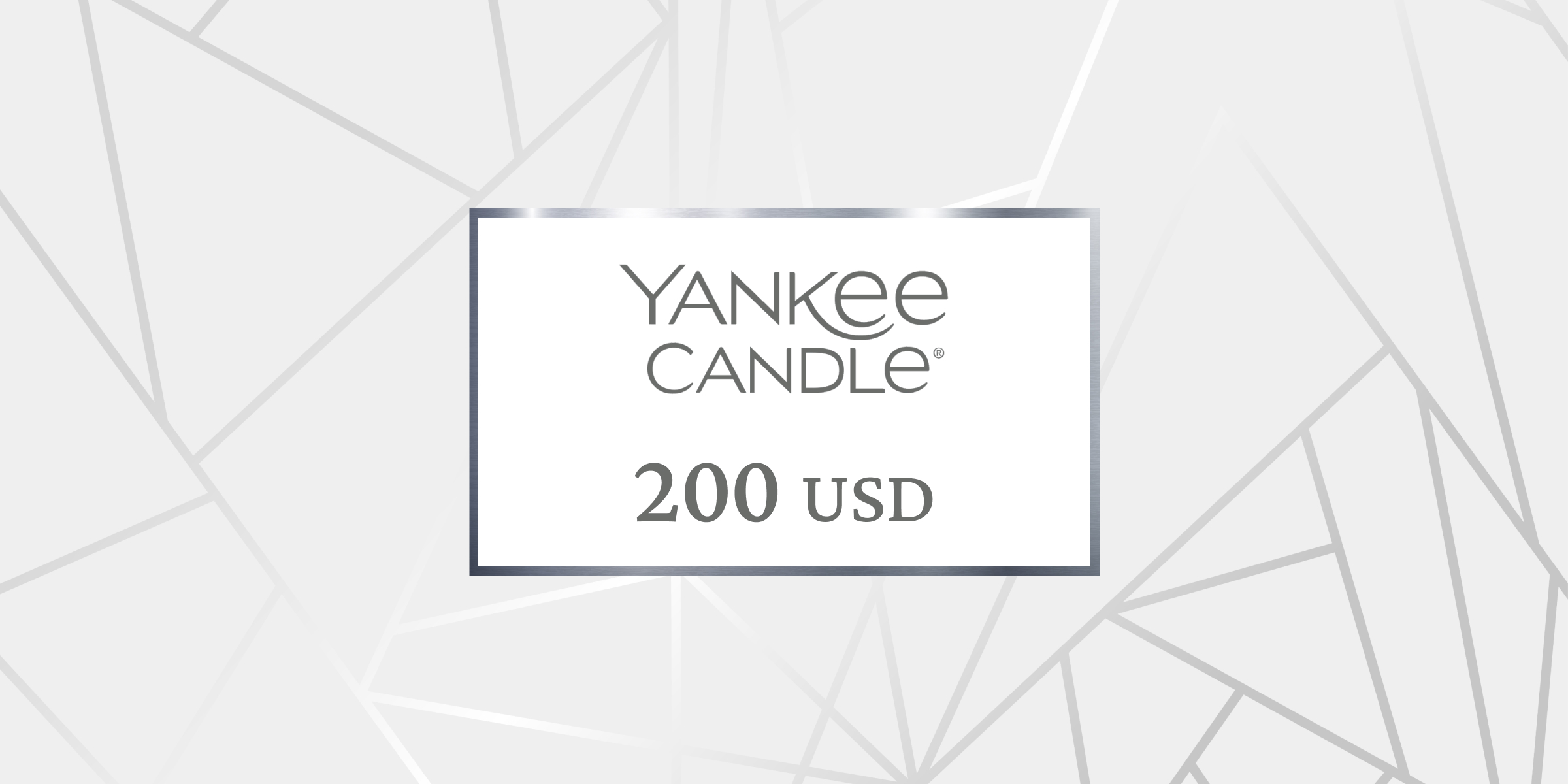 Yankee Candle Gift Card 200 USD