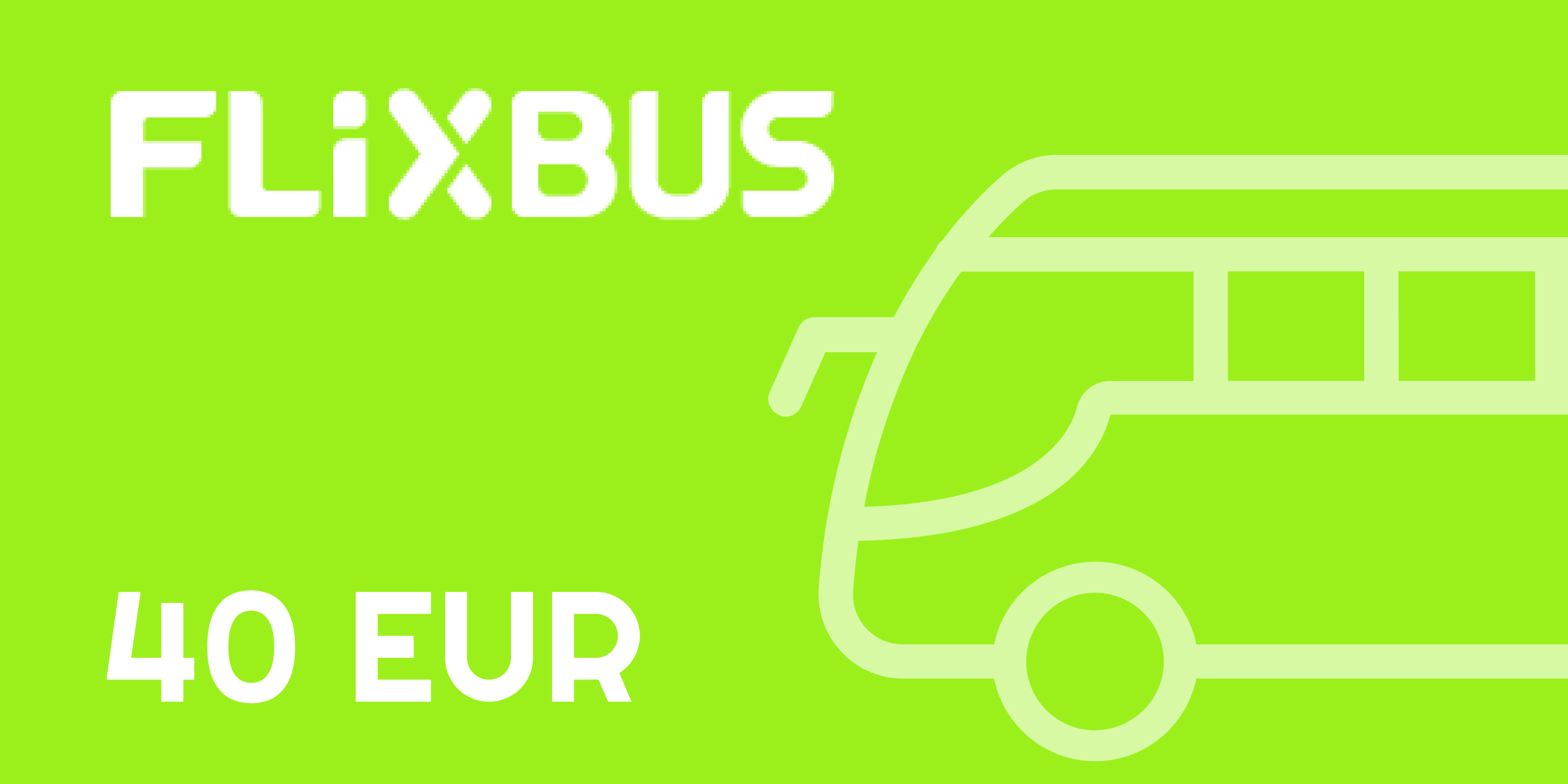FLIXBUS Gift Card 40 EUR