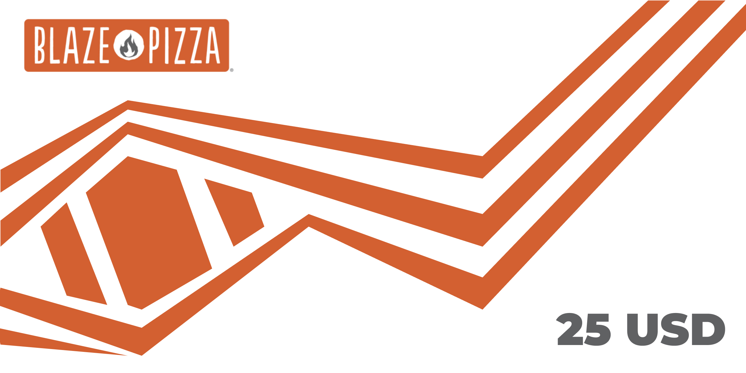 Blaze Pizza Gift Card 25 USD