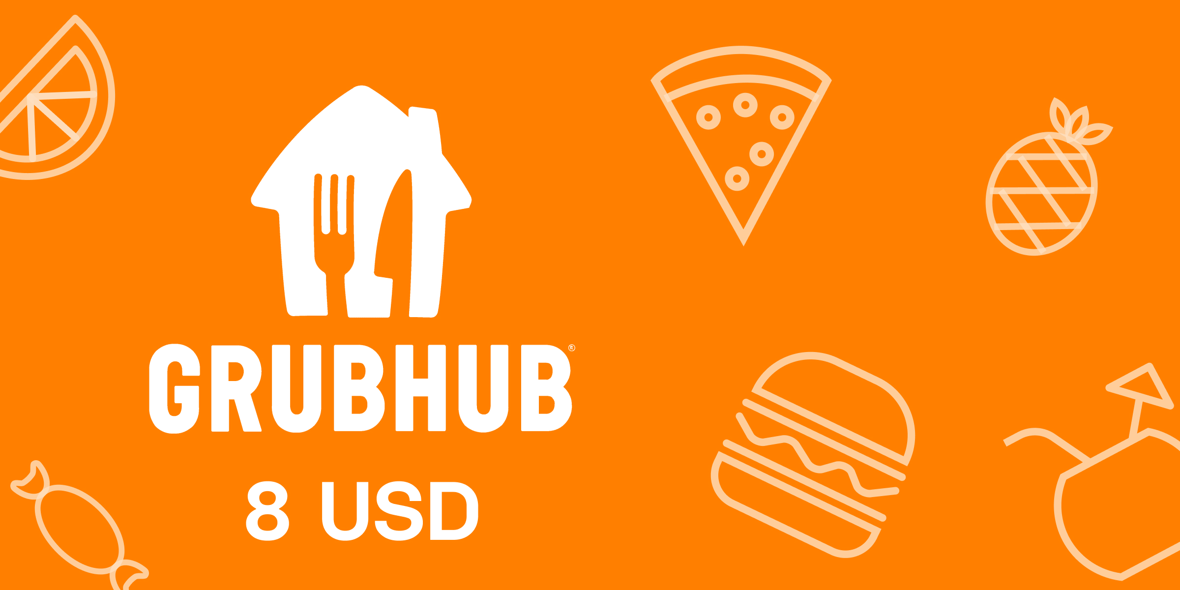 Grubhub Gift Card 8 USD