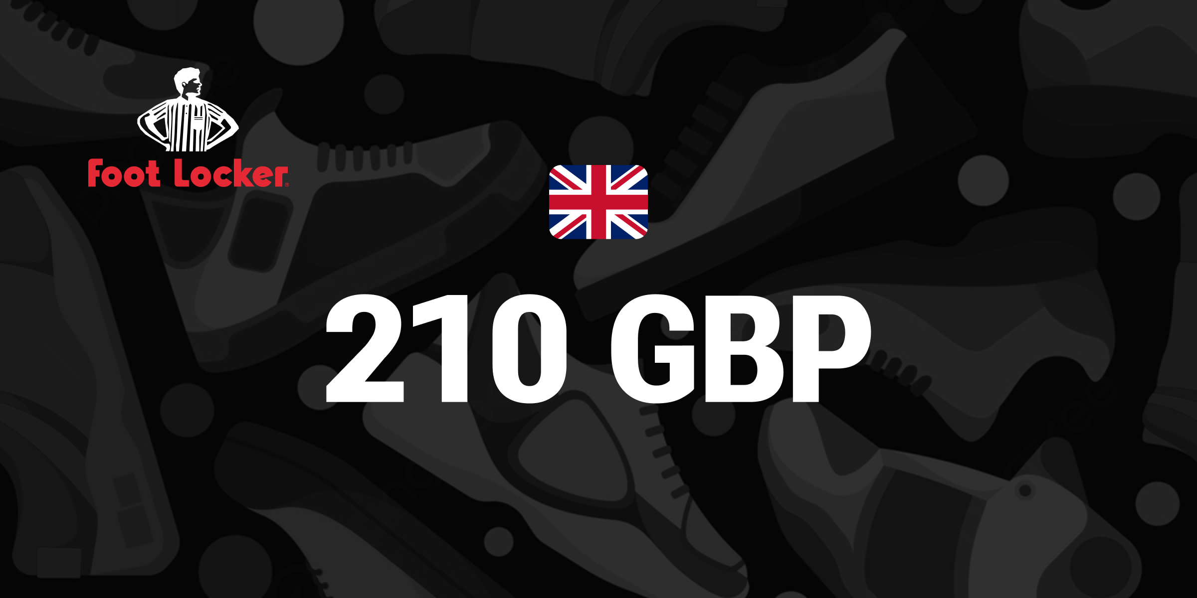 Foot Locker Gift Card 210 GBP