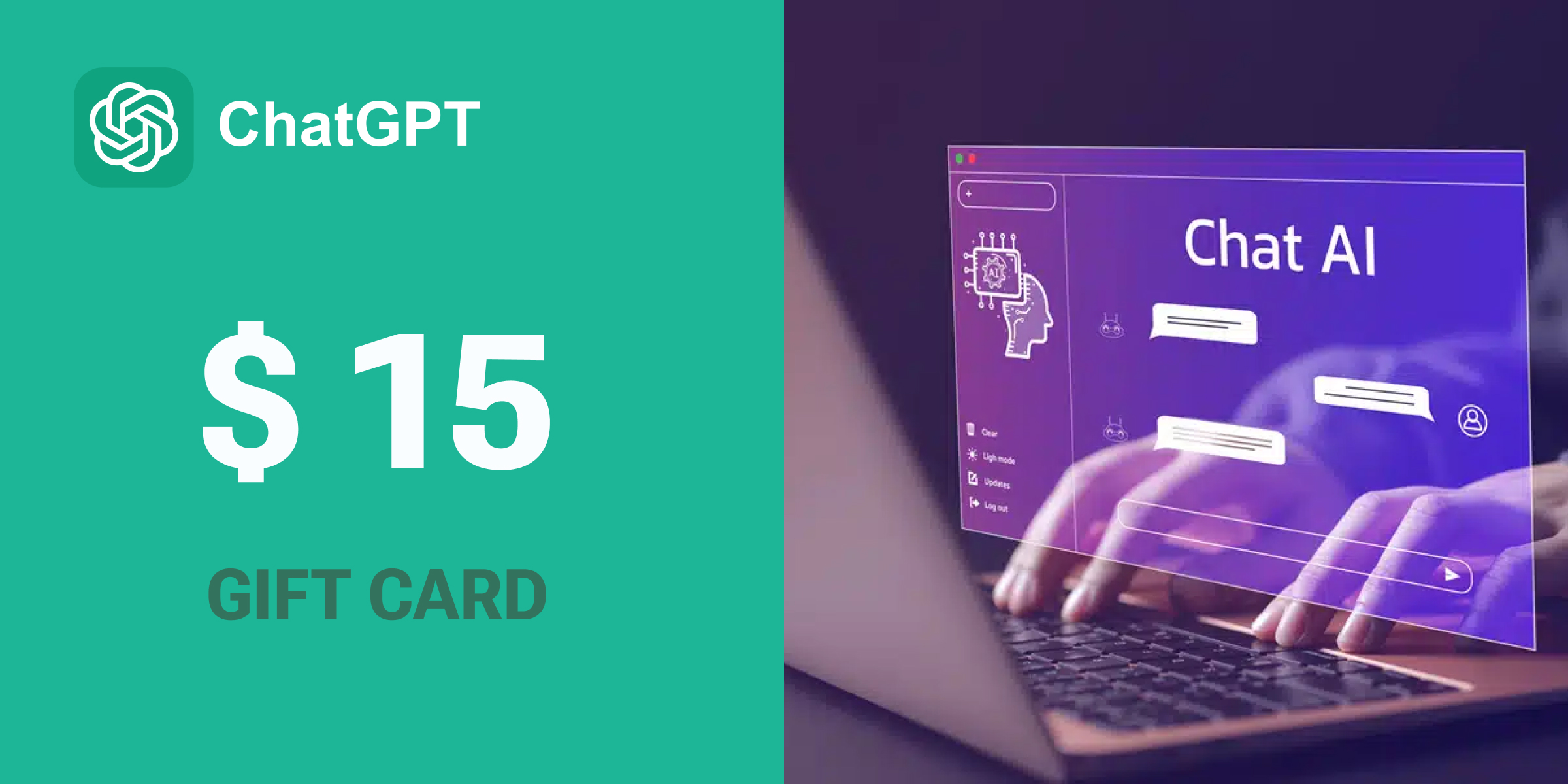 ChatGPT Gift Card 15 USD