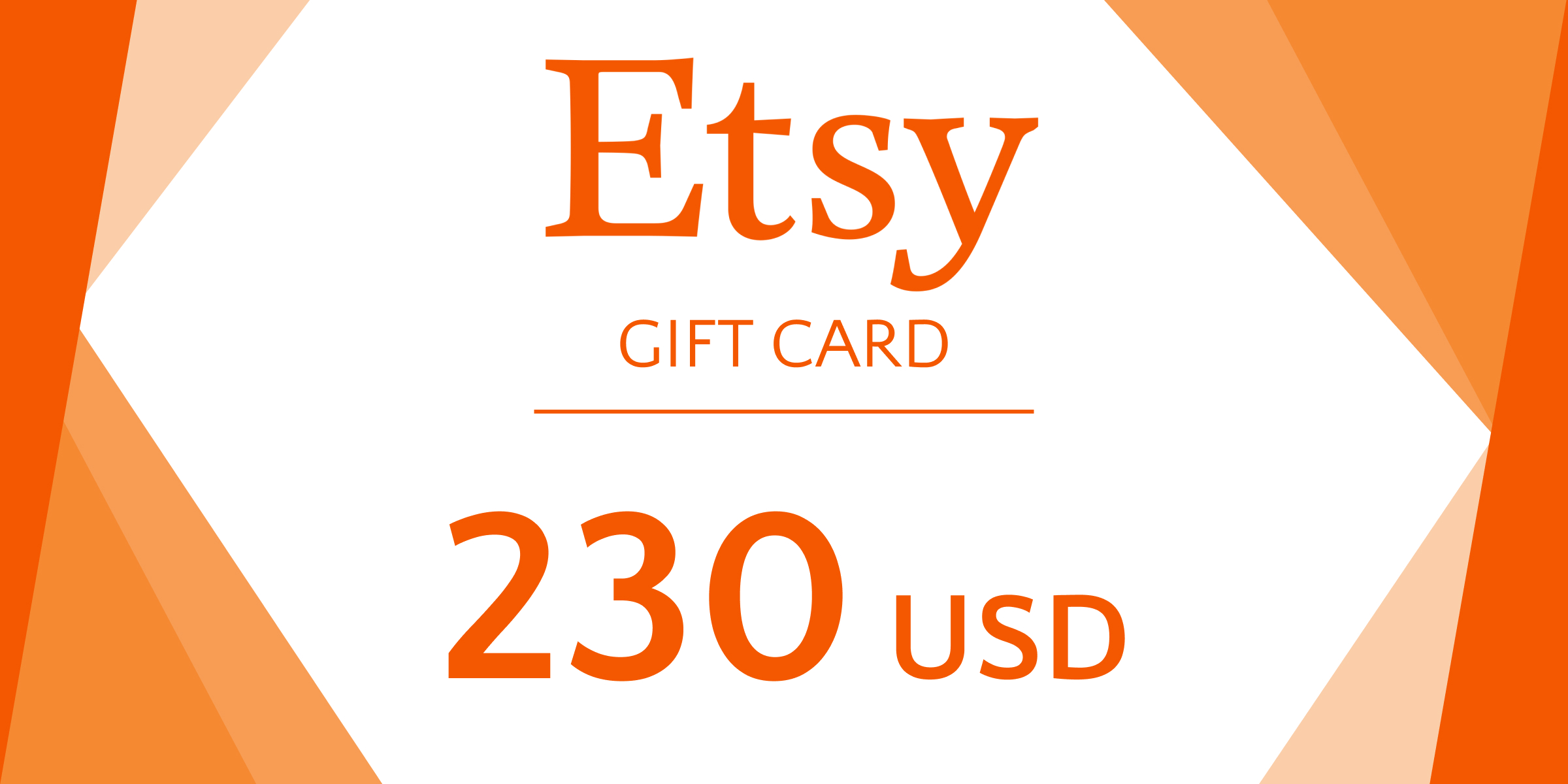 Etsy Gift Card 230 USD