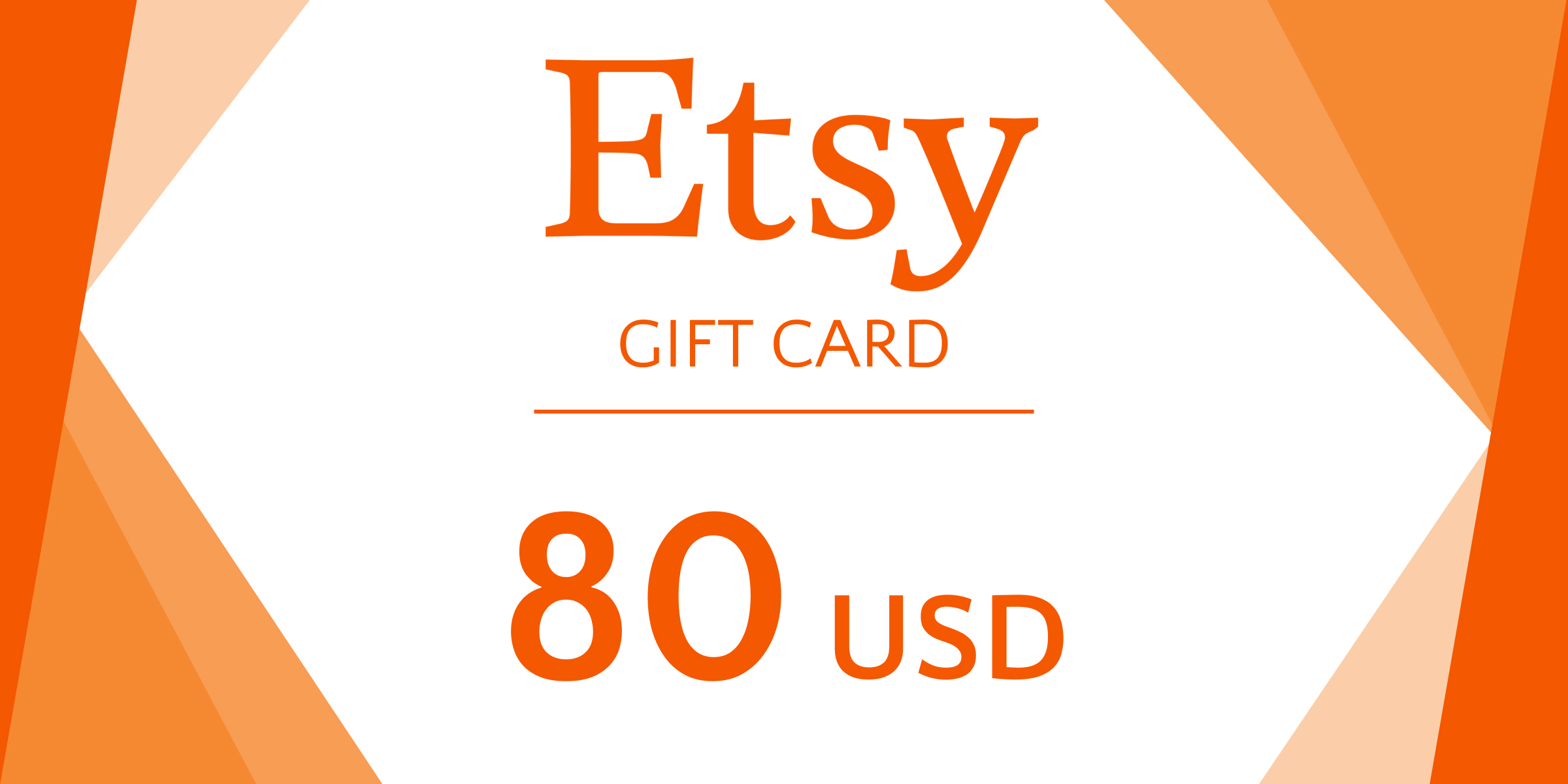 Etsy Gift Card 80 USD