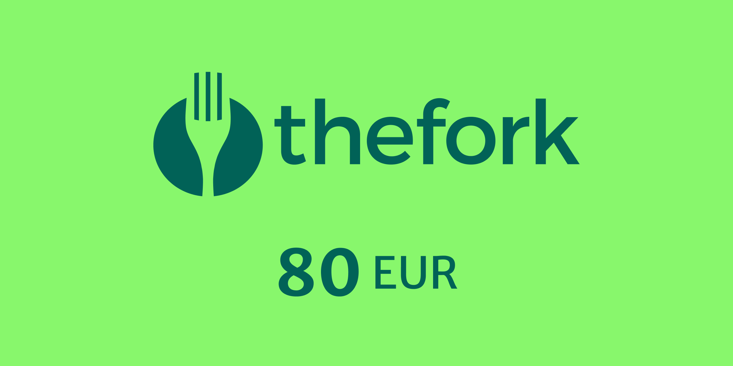 The Fork Gift Card 80 EUR