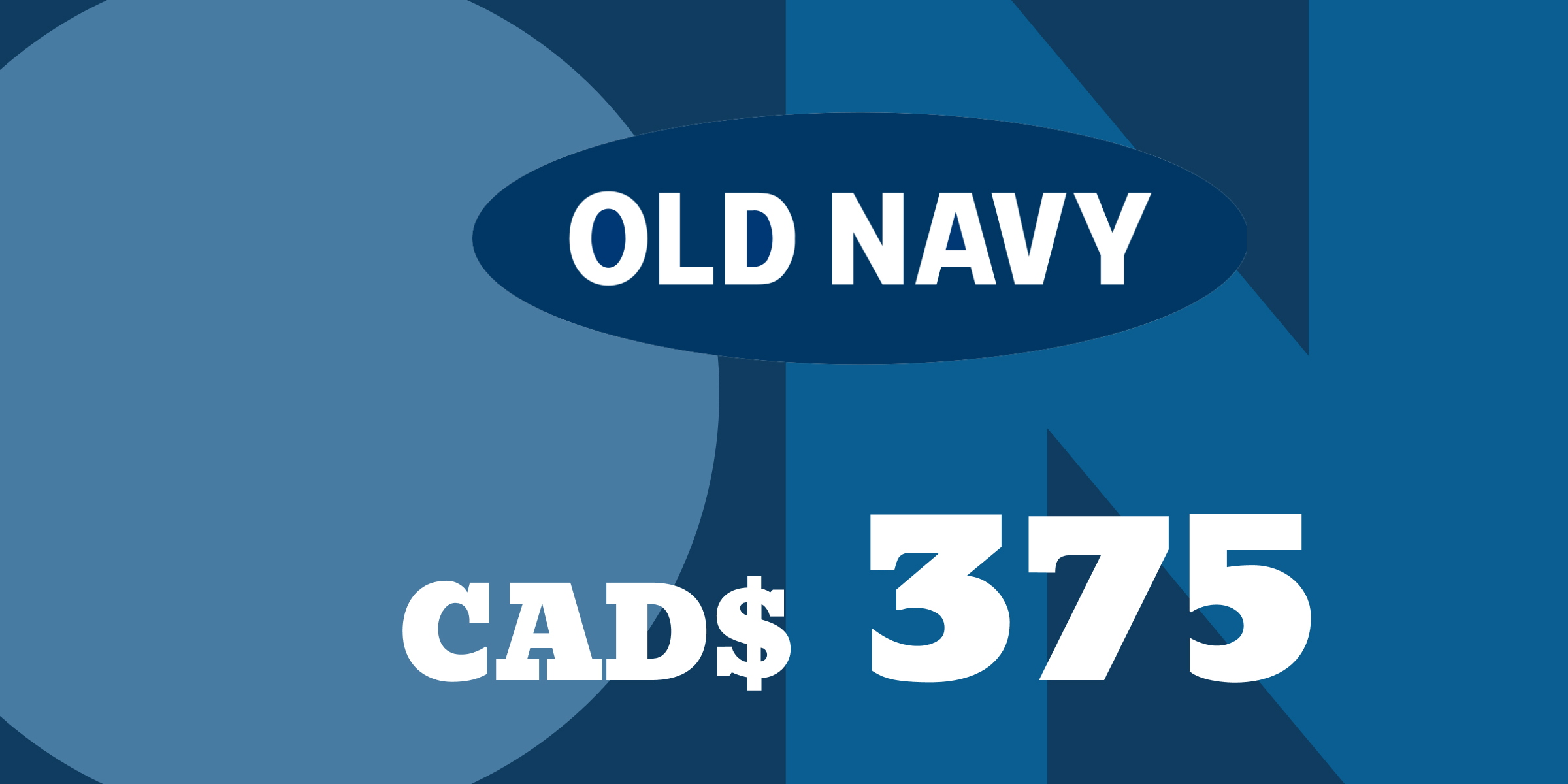 Old Navy Gift Card 375 CAD