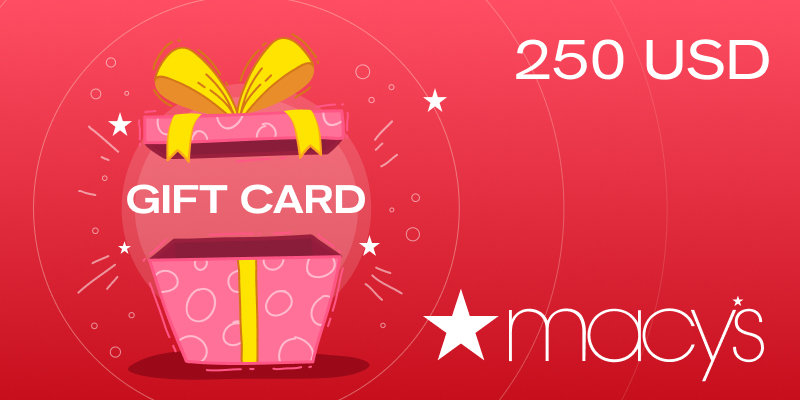 Macys Gift Card 250 USD