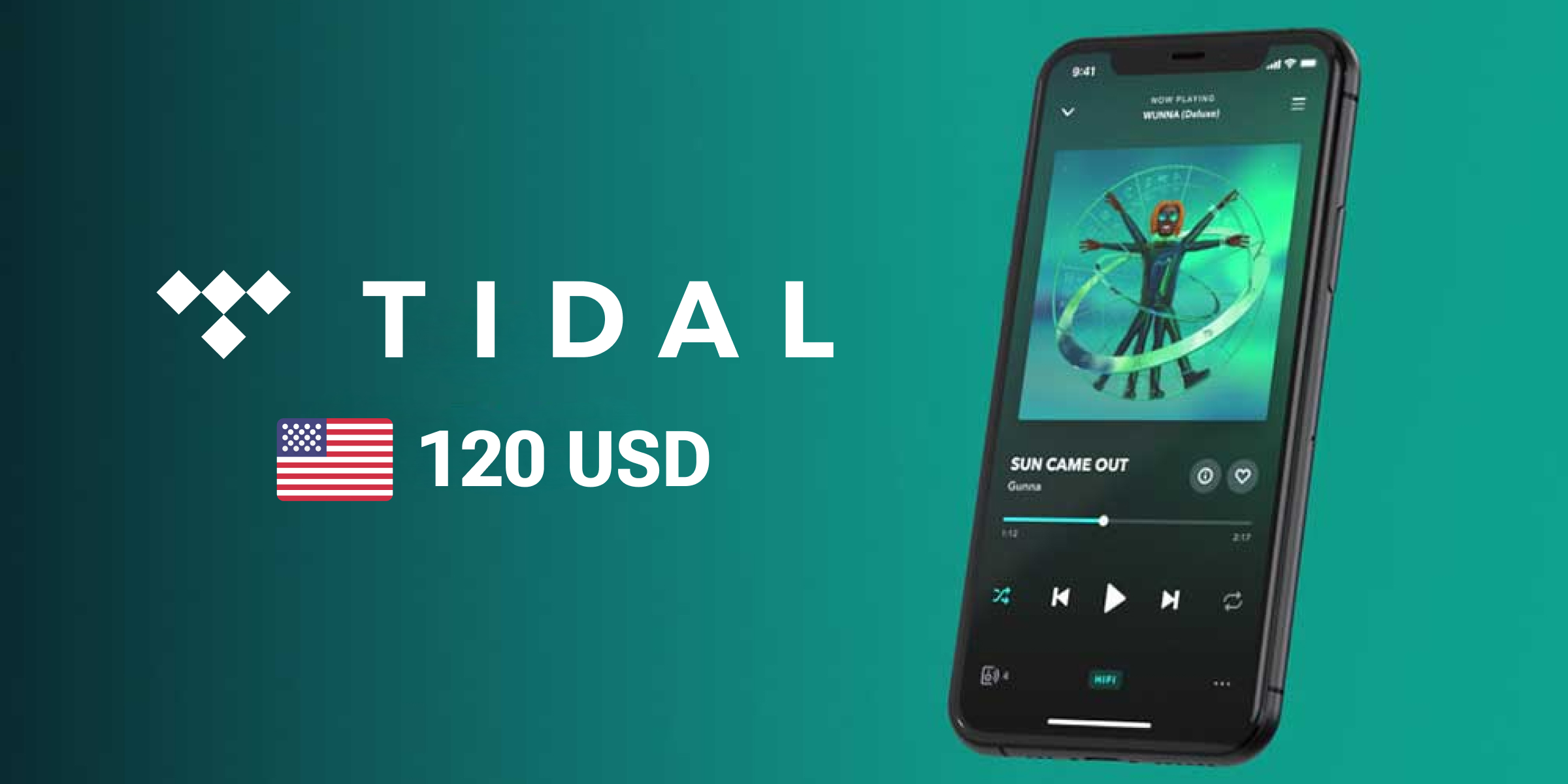 TIDAL Gift Card 120 USD