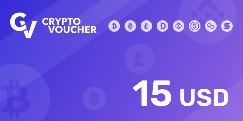 Crypto Voucher Gift Card 15 USD