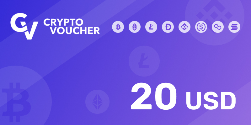 Crypto Voucher Gift Card 20 USD