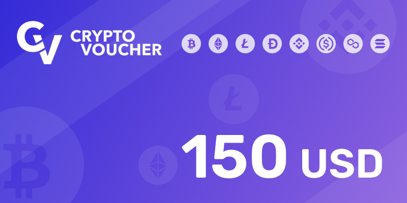 Crypto Voucher Gift Card 150 USD