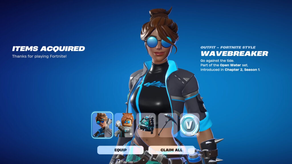 Fortnite The Wavebreaker Pack 600 VBucks (Xbox)