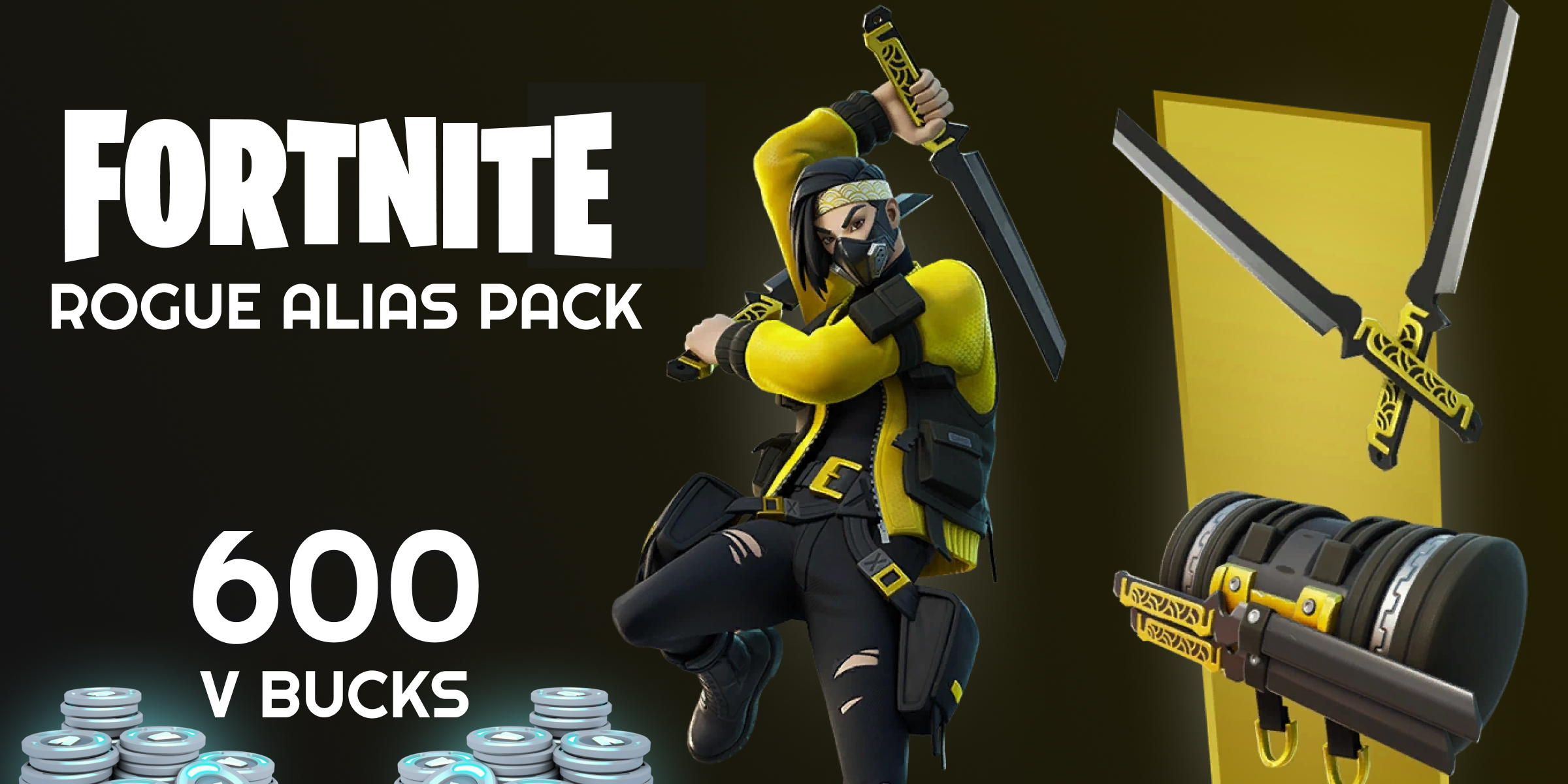Fortnite Rogue Alias Pack 600 VBucks (Xbox)