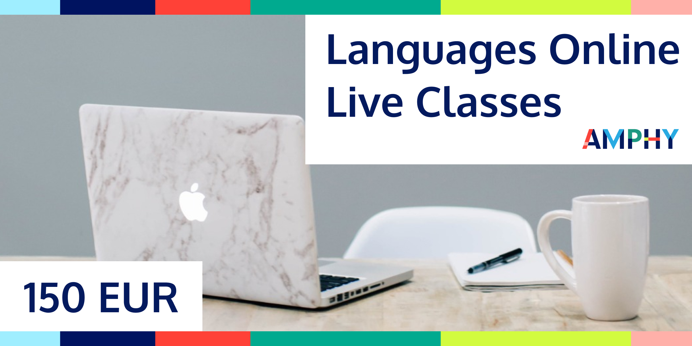 Languages Online Live Classes Gift Card 150 EUR Amphy Key