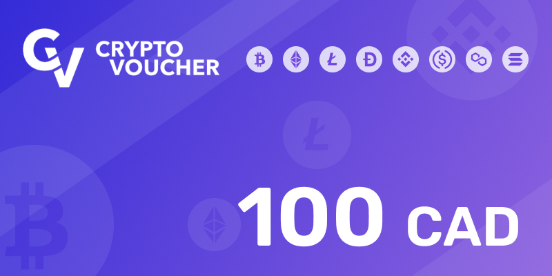 Crypto Voucher Gift Card 100 CAD