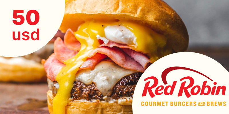 Red Robin Gift Card 50 USD