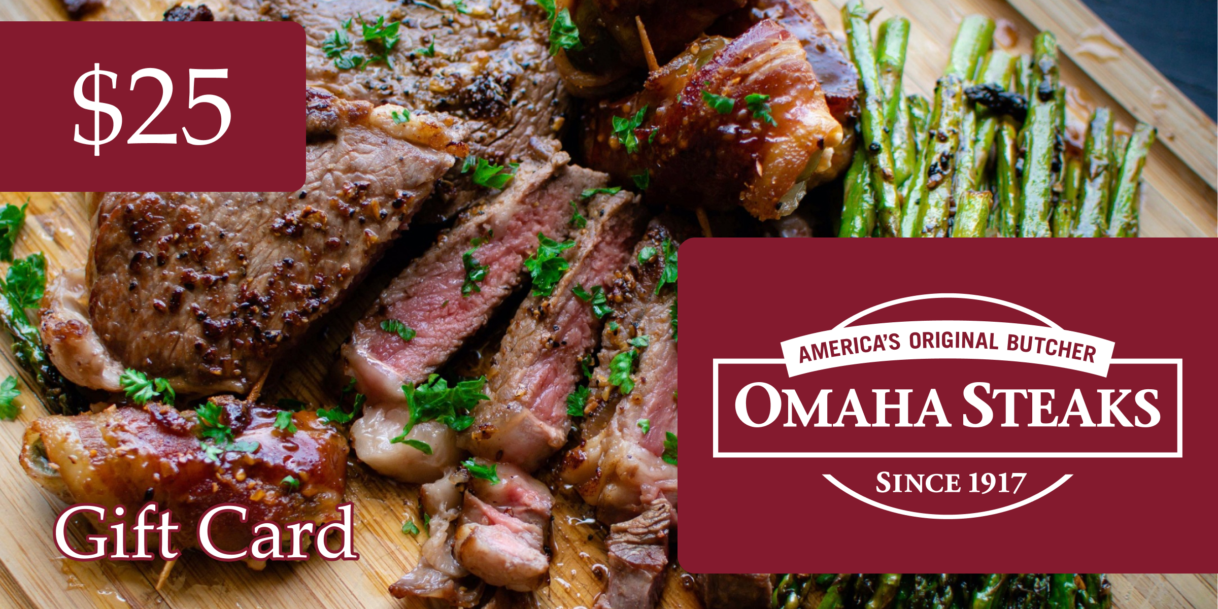 Omaha Steaks Gift Card 25 USD