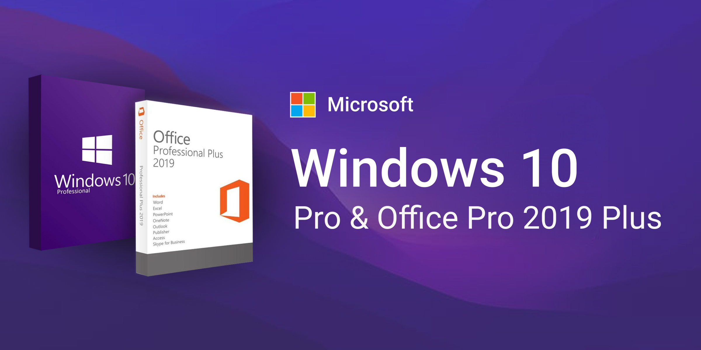 Microsoft Windows 10 Pro and  Office Professional 2019 Plus