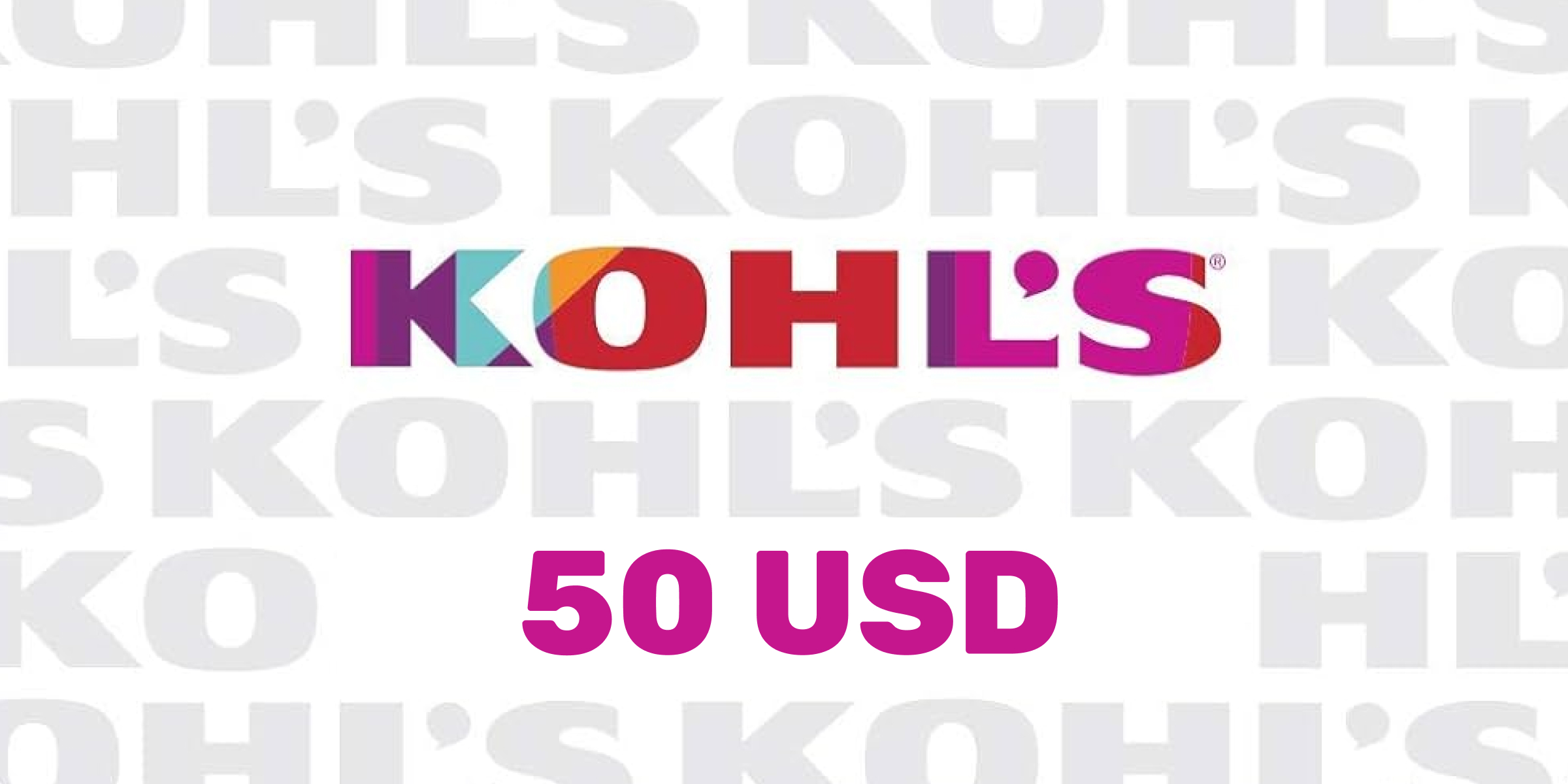 Kohls Gift Card 50 USD