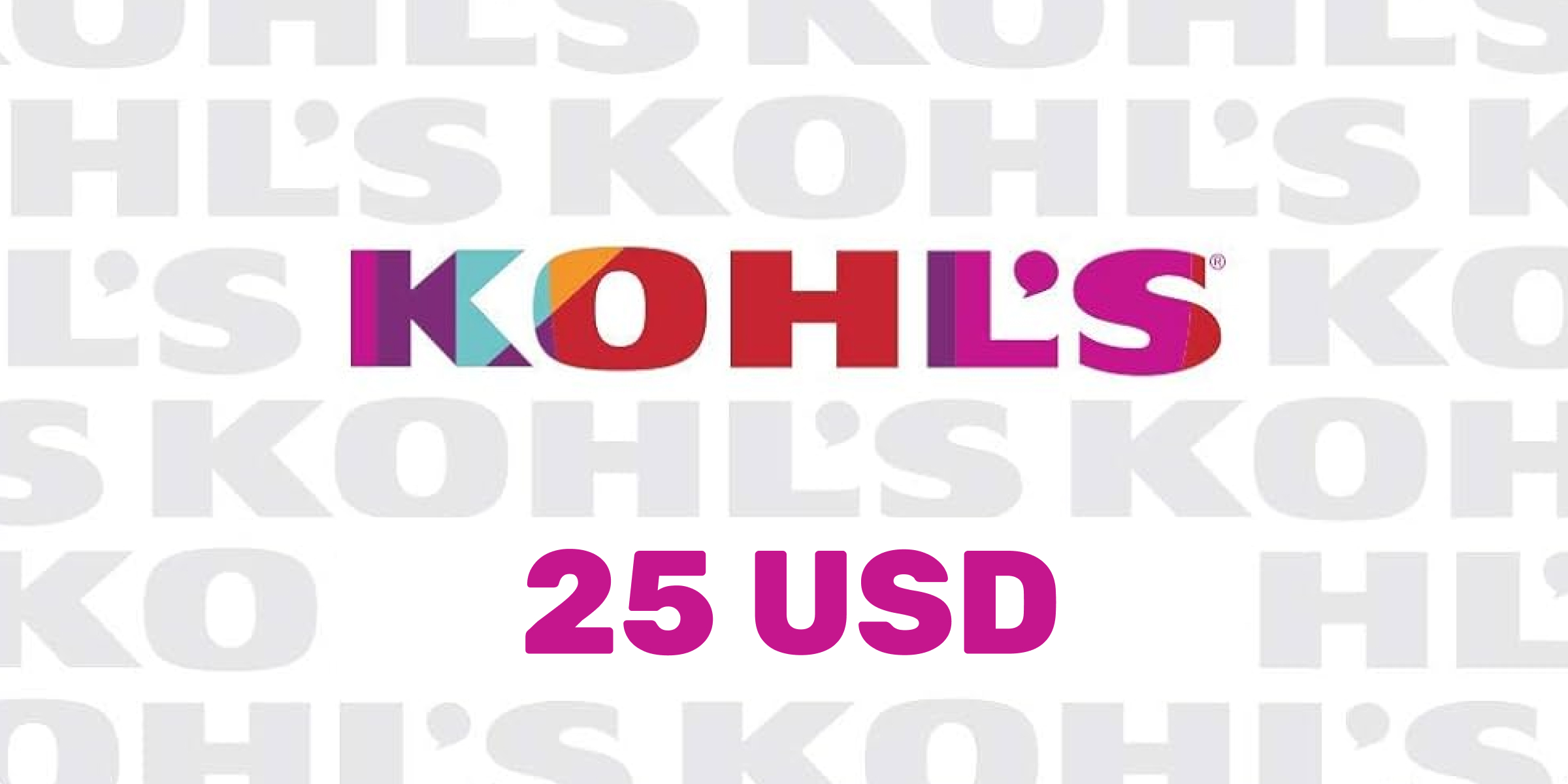 Kohls Gift Card 25 USD