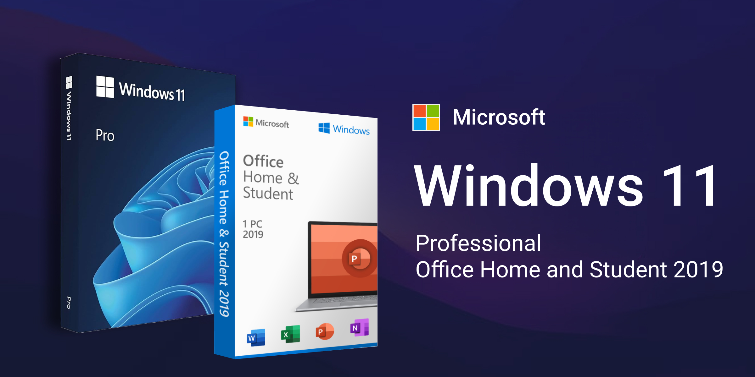 Microsoft Windows 11 Pro and Office Home and Student 2019 Bundle