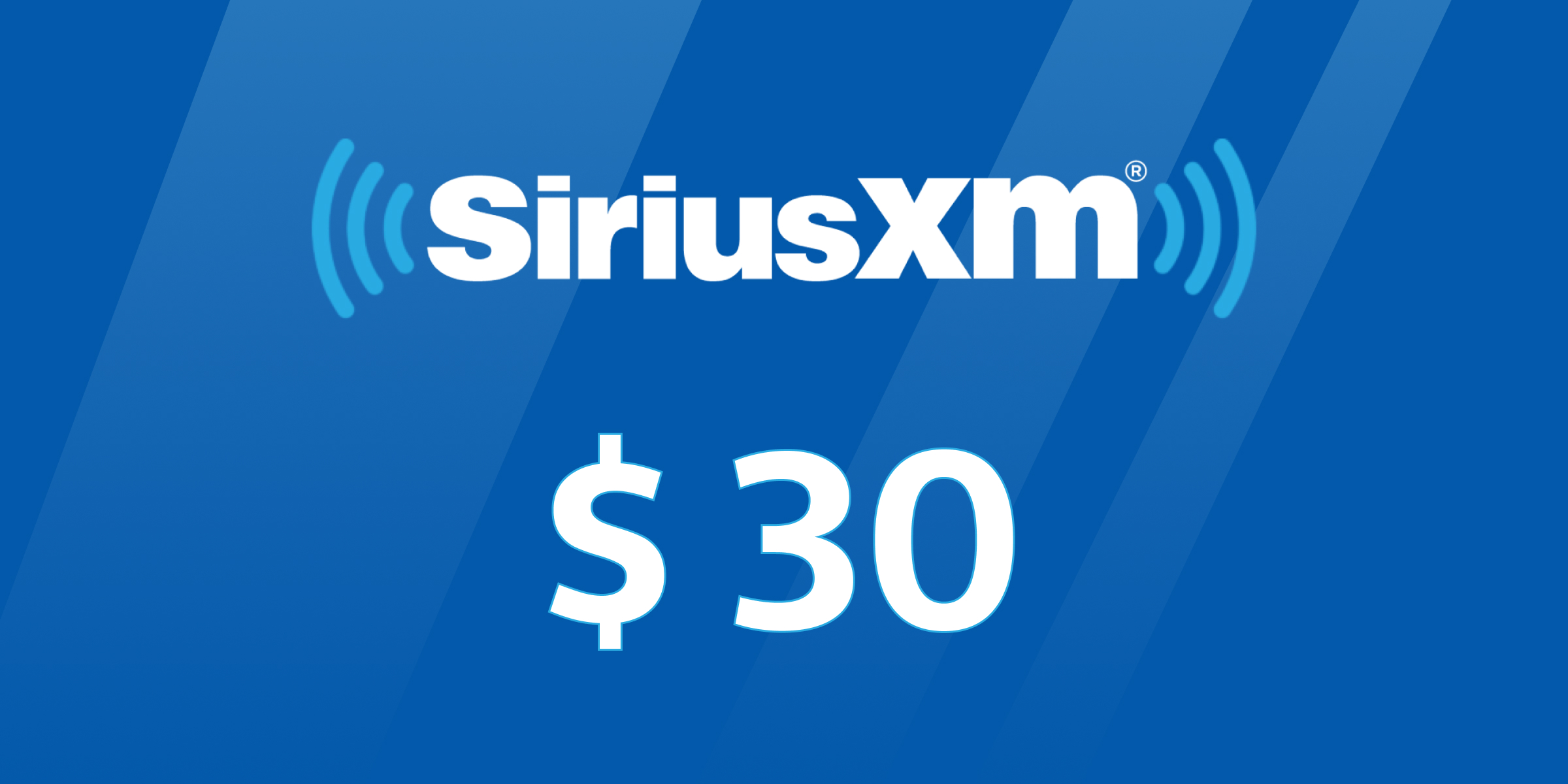 SiriusXM Gift Card 30 USD