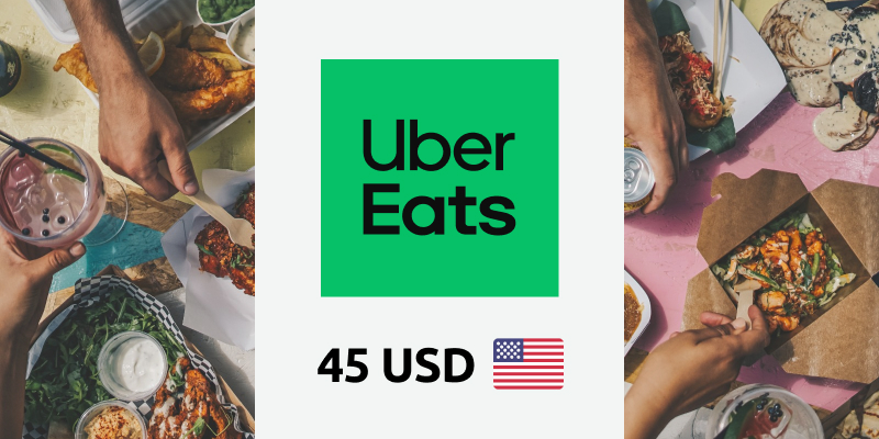 Uber Eats Gift Card 45 USD