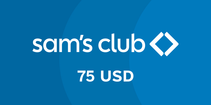 Sams Club Gift Card 75 USD