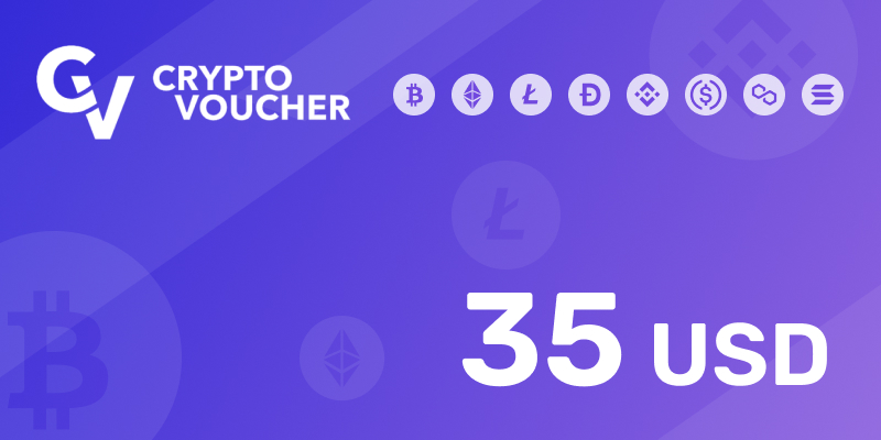 Crypto Voucher Gift Card 35 USD
