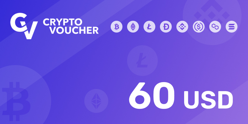 Crypto Voucher Gift Card 60 USD