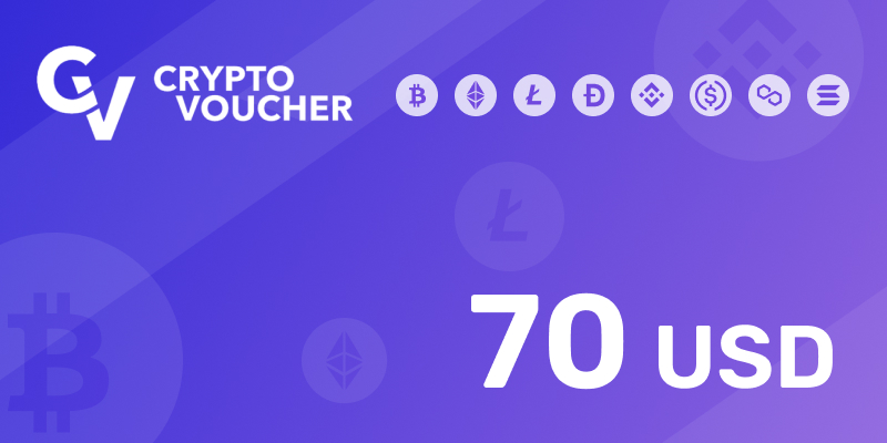 Crypto Voucher Gift Card 70 USD