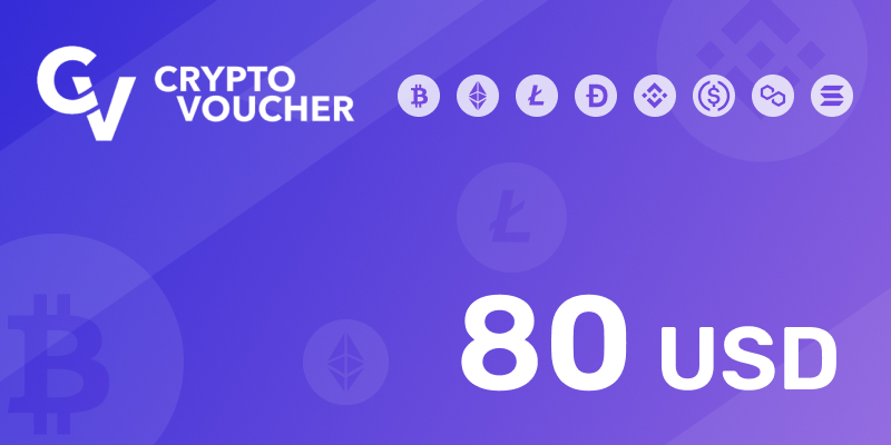 Crypto Voucher Gift Card 80 USD