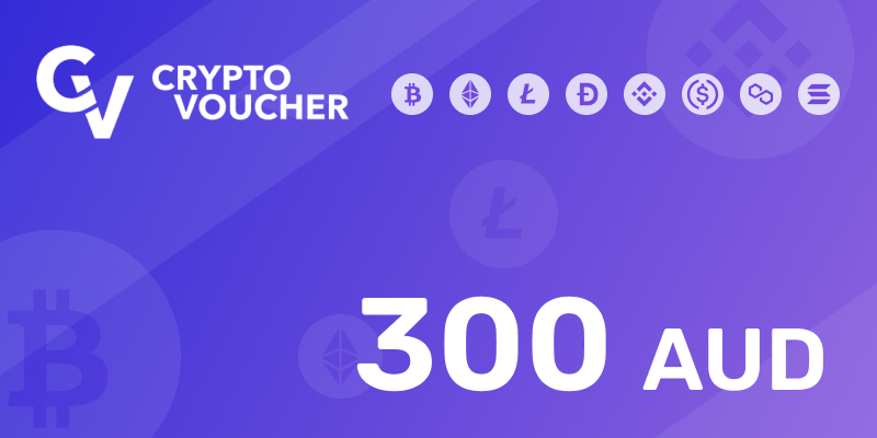Crypto Voucher Gift Card 300 AUD