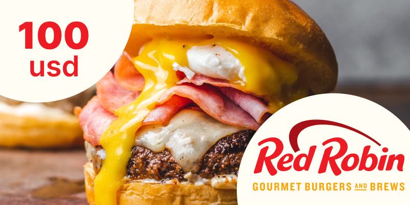 Red Robin Gift Card 100 USD