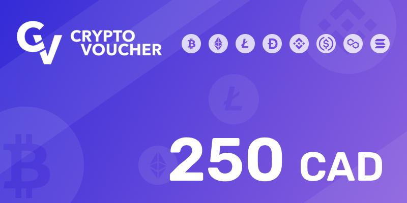 Crypto Voucher Gift Card 250 CAD