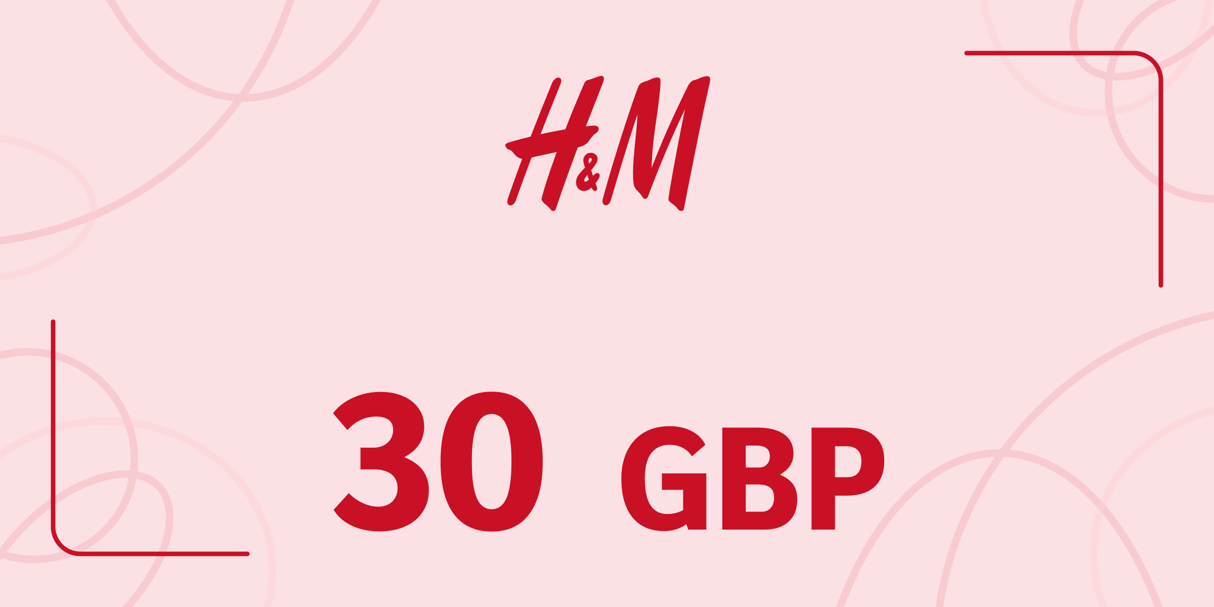 H and M Gift Card 30 GBP