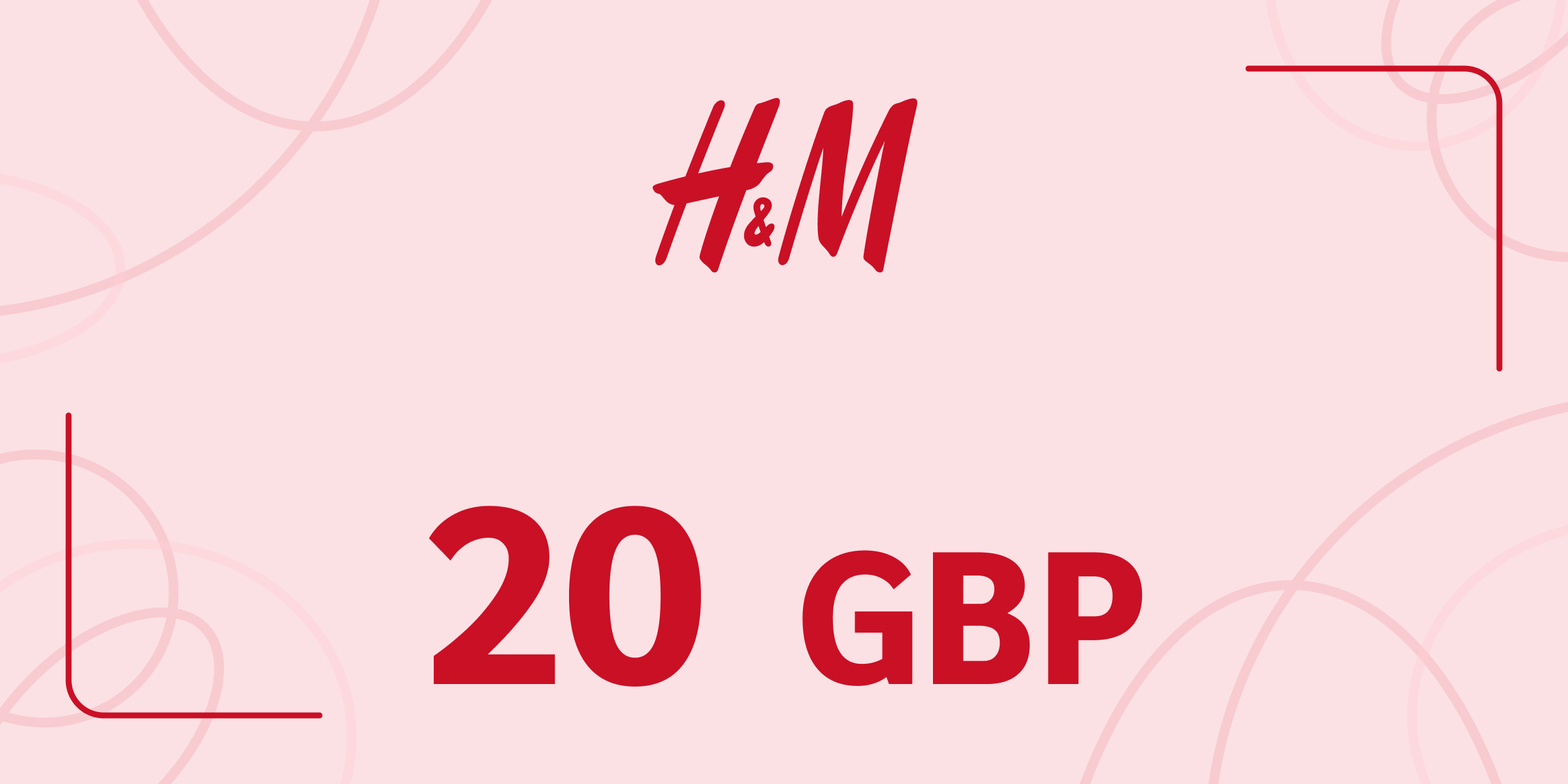 H and M Gift Card 20 GBP