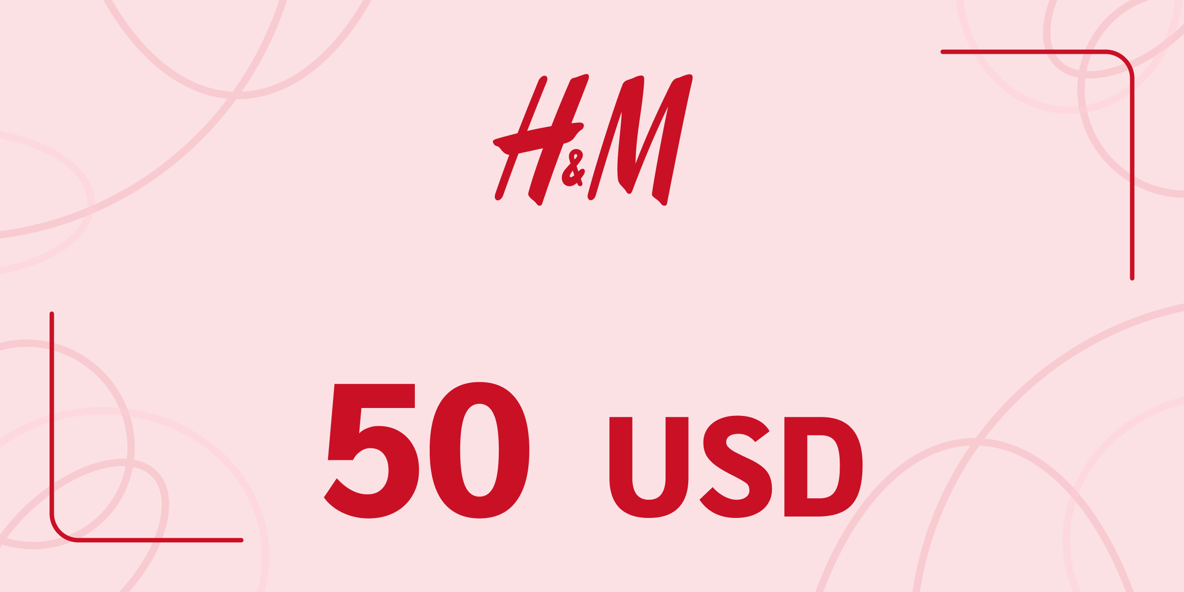 H and M Gift Card 50 USD