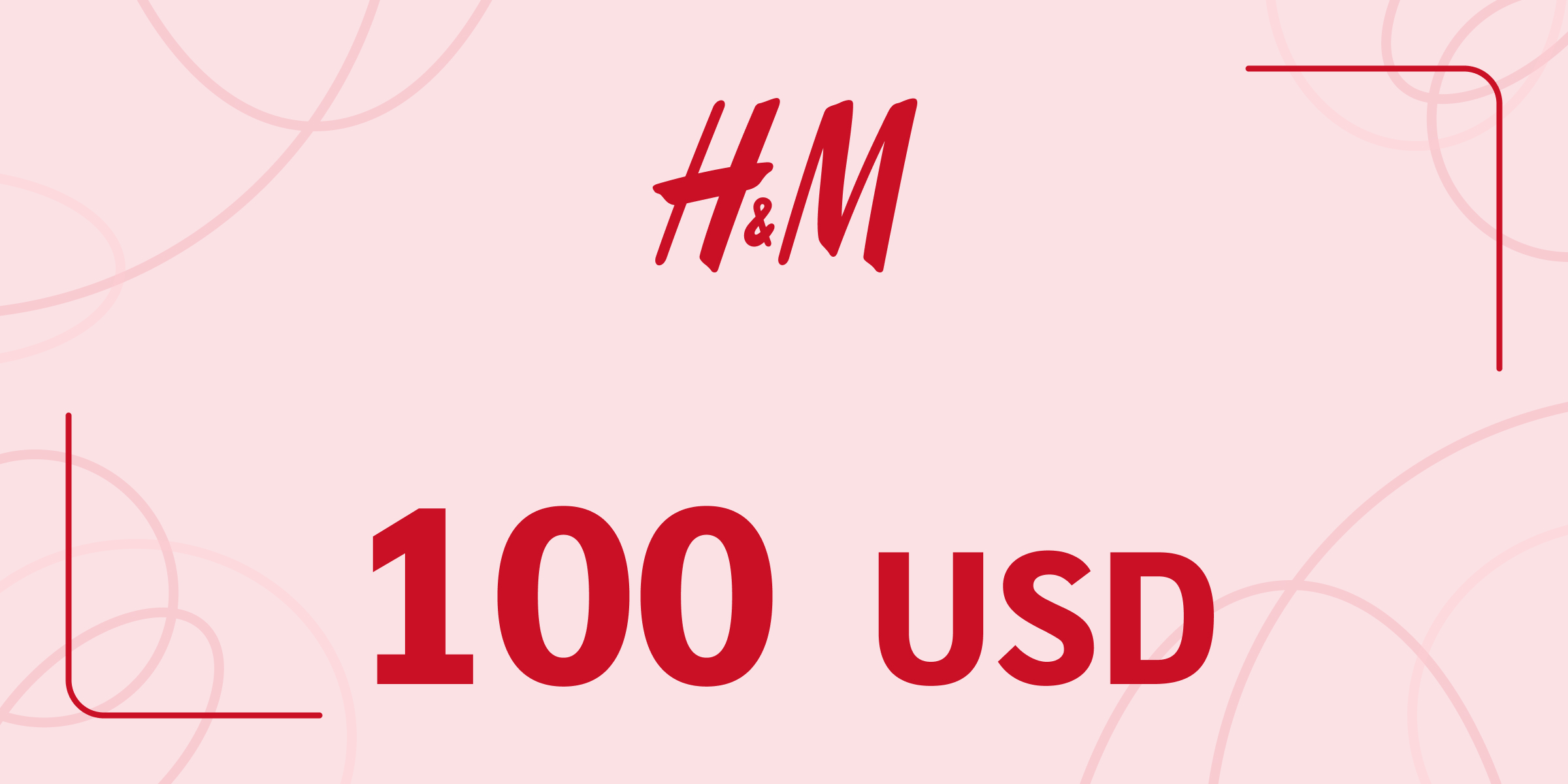 H and M Gift Card 100 USD