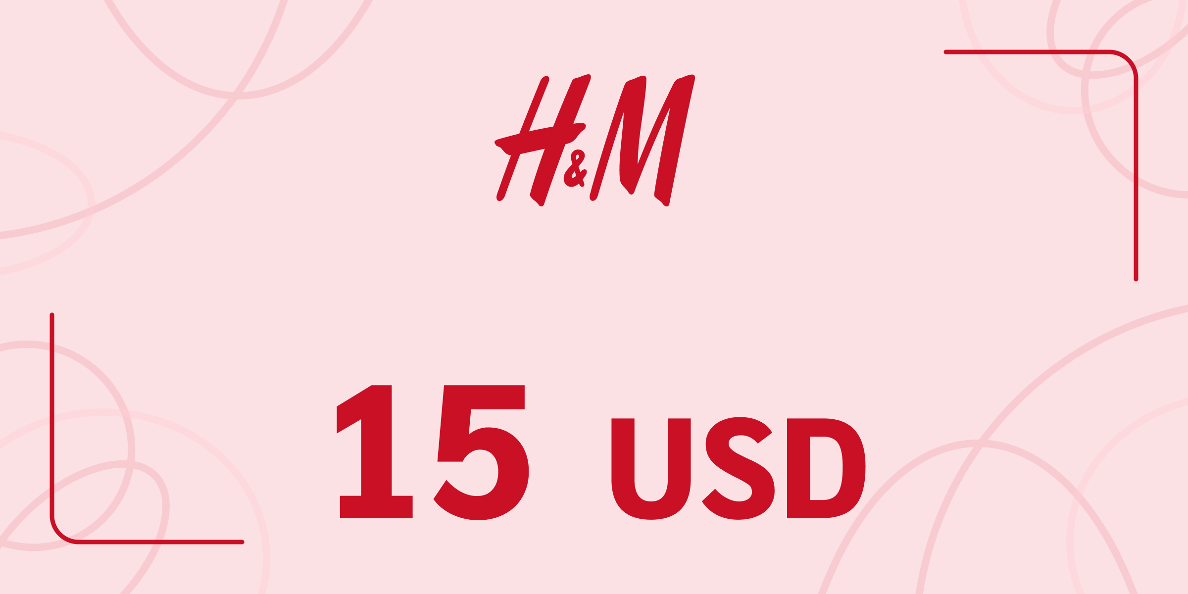 H and M Gift Card 15 USD