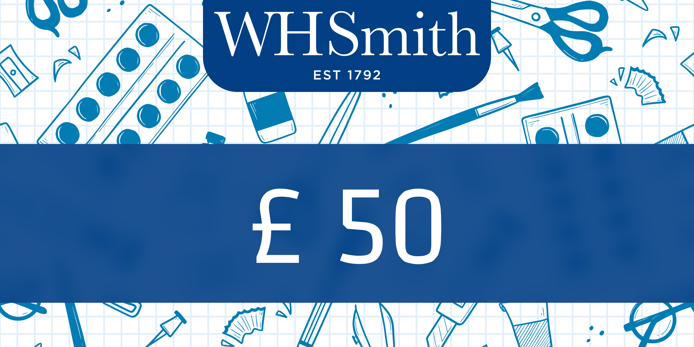 WHSmith Gift Card 50 GBP