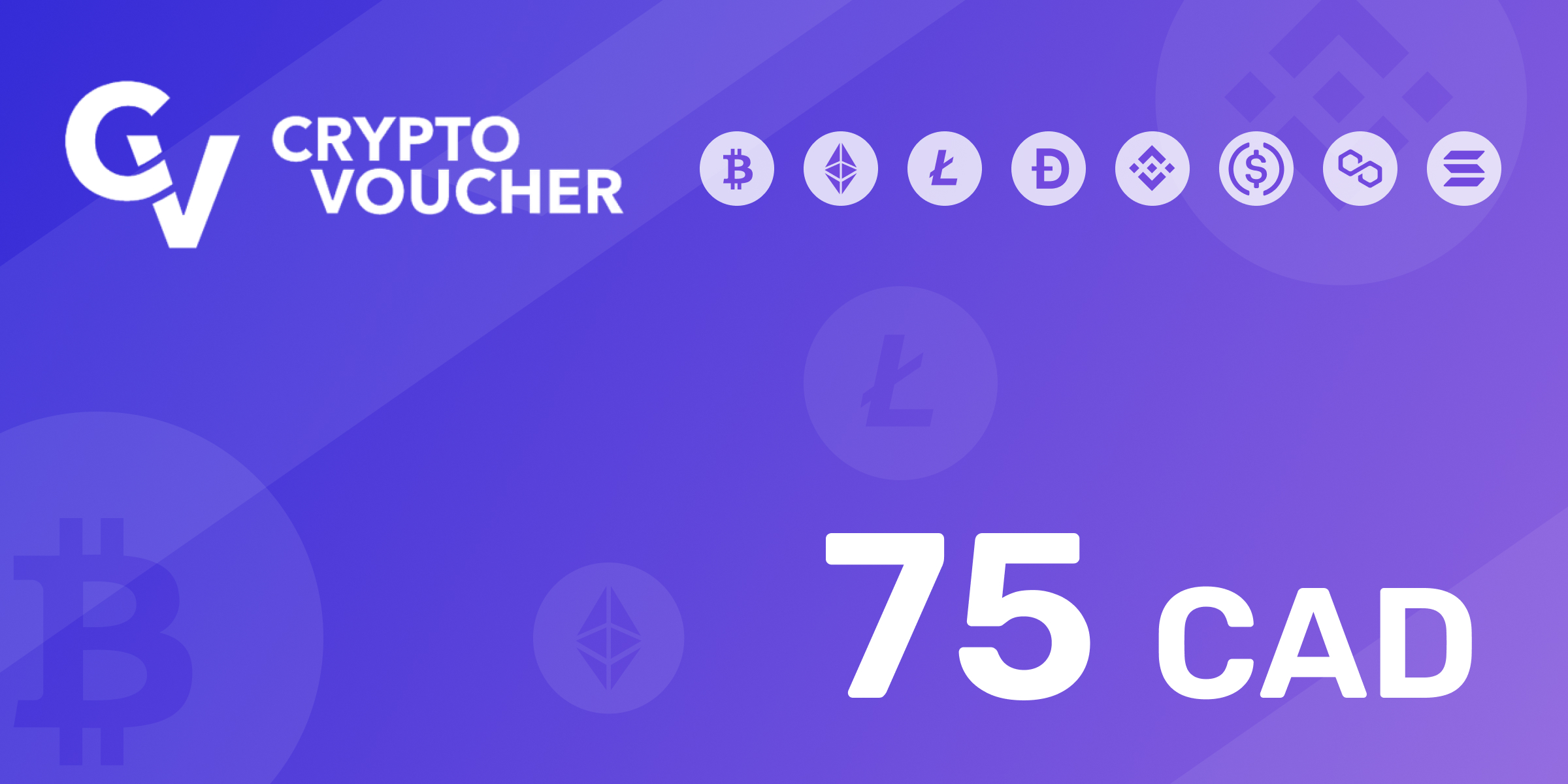 Crypto Voucher Gift Card 75 CAD