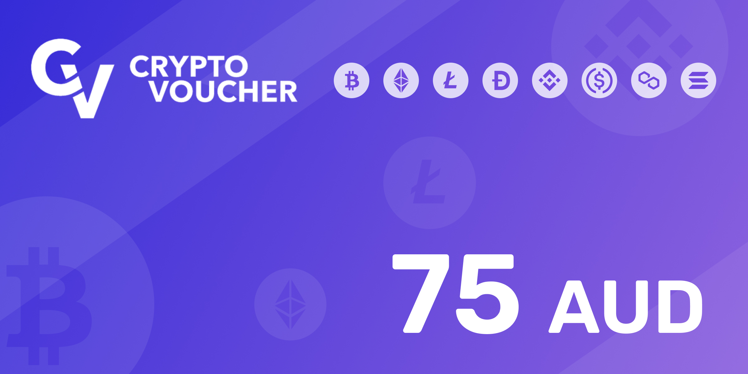 Crypto Voucher Gift Card 75 AUD