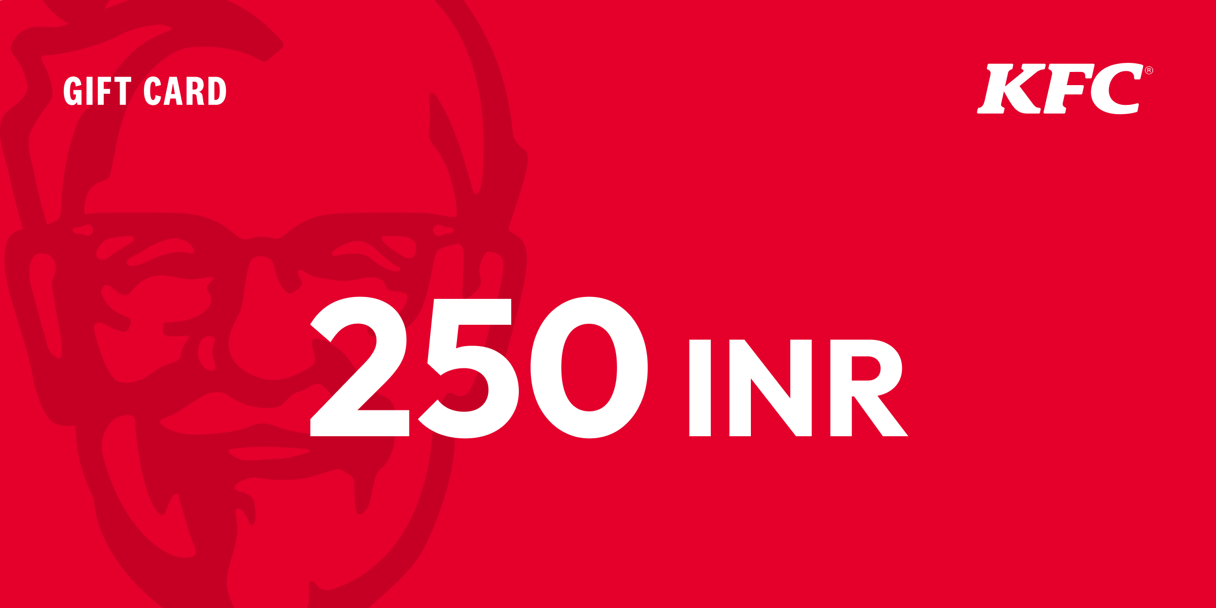 KFC Gift Card 250 INR