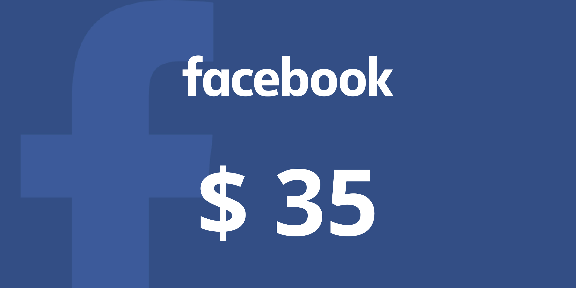 Facebook Gift Card 35 USD